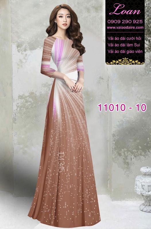 Vải áo dài hoa 3D