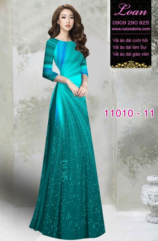 Vải áo dài hoa 3D