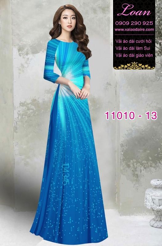 Vải áo dài hoa 3D
