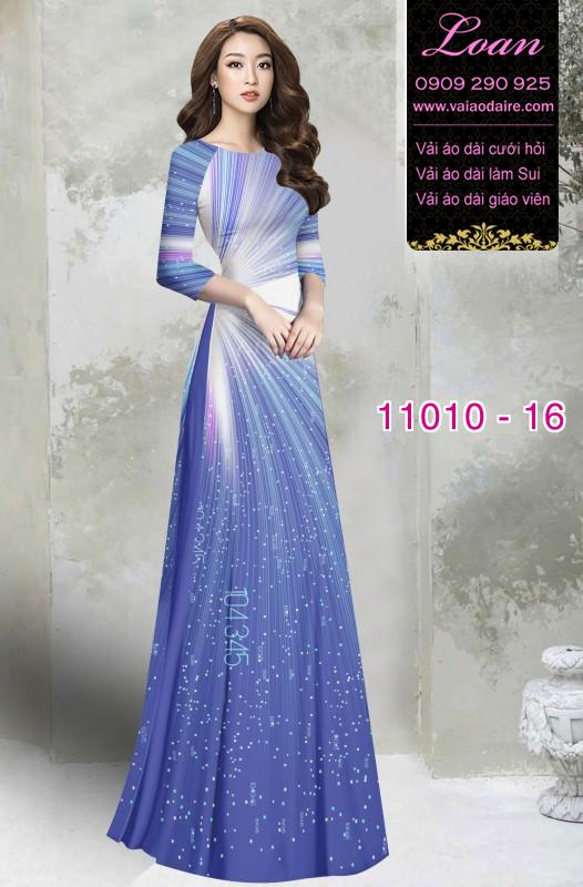 Vải áo dài hoa 3D