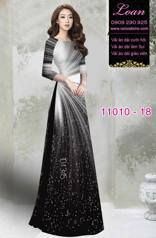 Vải áo dài hoa 3D