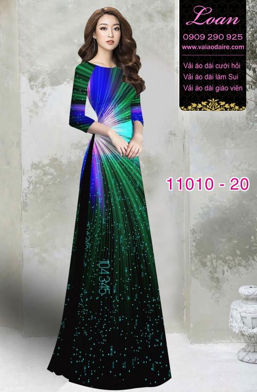Vải áo dài hoa 3D