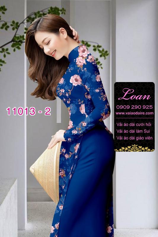 Vải áo dài hoa 3D