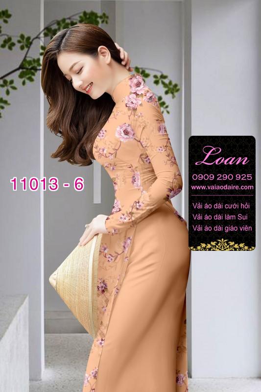 Vải áo dài hoa 3D