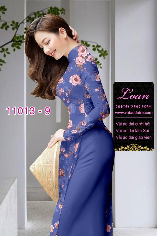 Vải áo dài hoa 3D