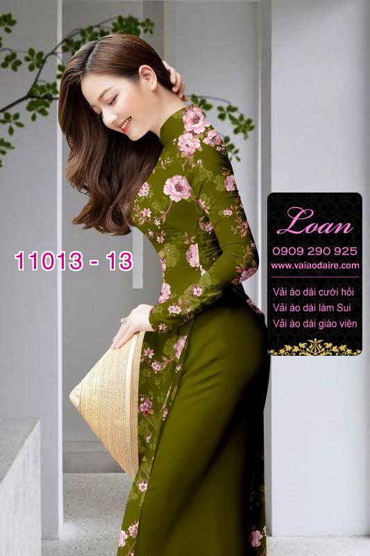 Vải áo dài hoa 3D