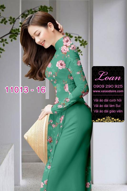 Vải áo dài hoa 3D