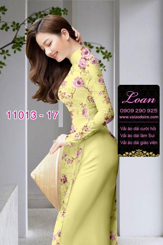 Vải áo dài hoa 3D
