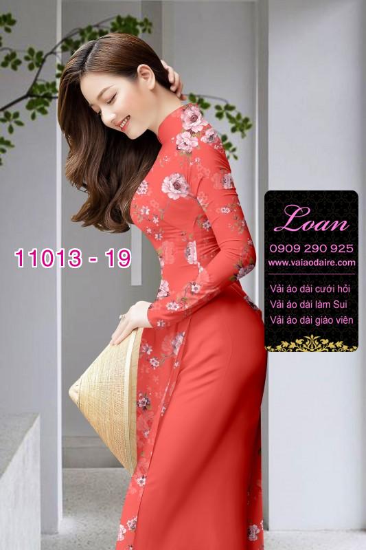 Vải áo dài hoa 3D