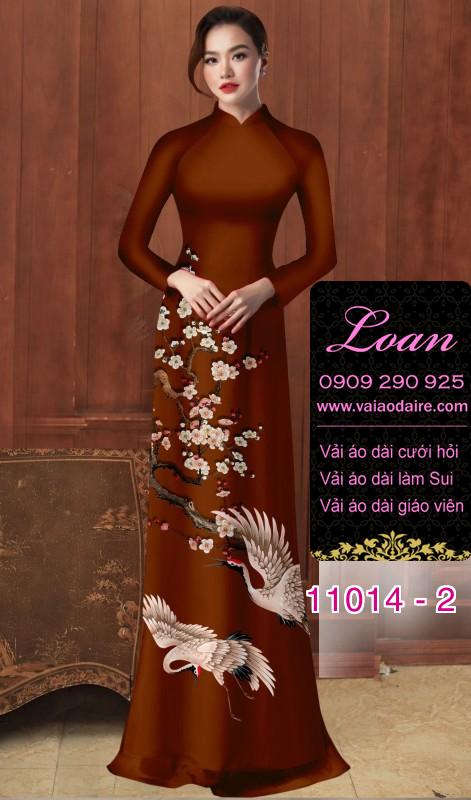 Vải áo dài hoa 3D