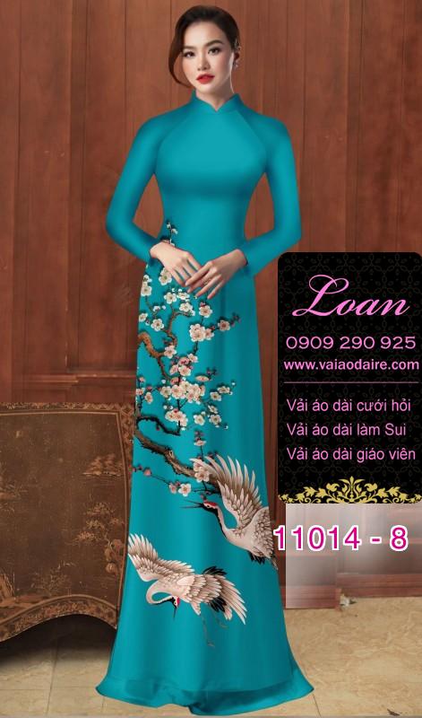 Vải áo dài hoa 3D
