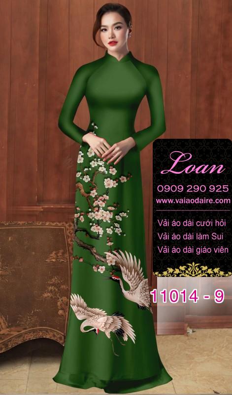Vải áo dài hoa 3D
