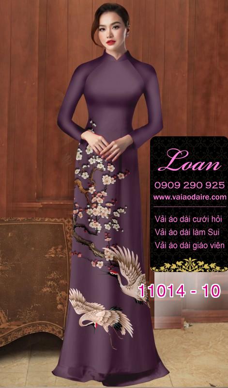 Vải áo dài hoa 3D