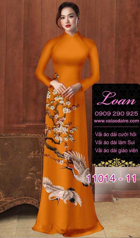 Vải áo dài hoa 3D