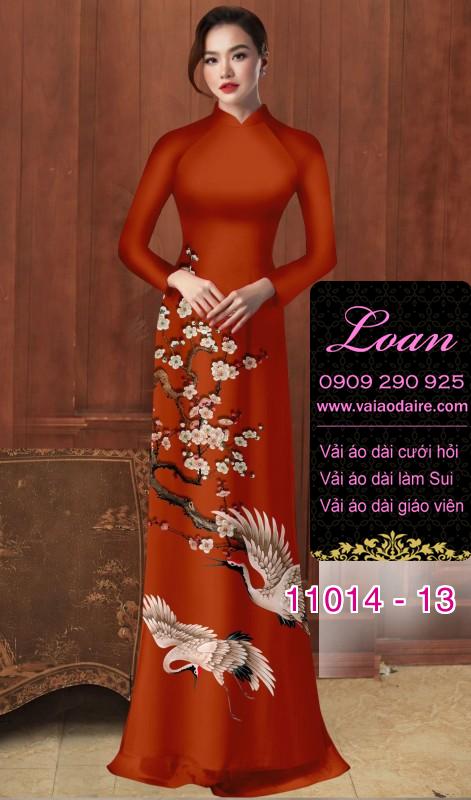 Vải áo dài hoa 3D