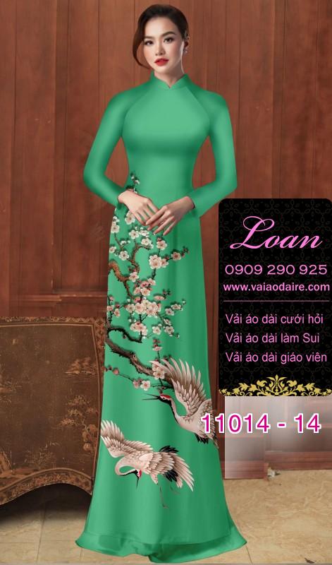 Vải áo dài hoa 3D