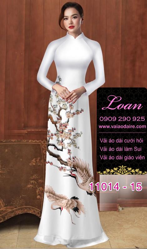 Vải áo dài hoa 3D
