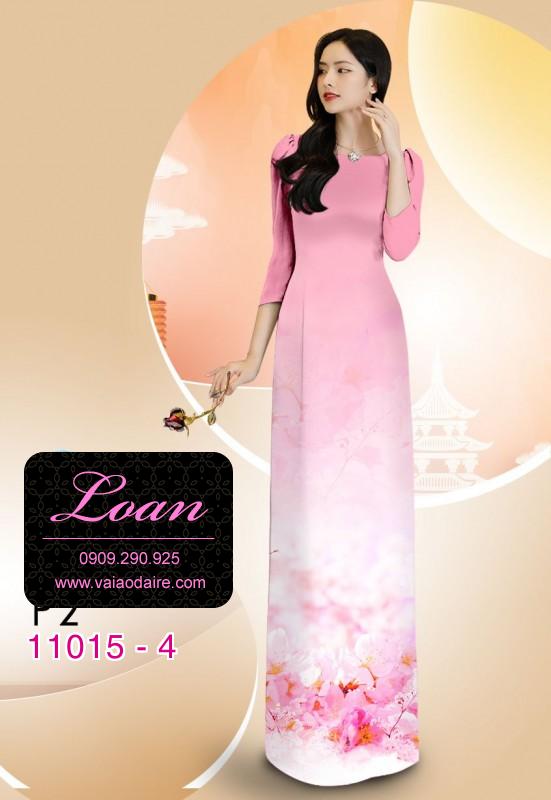 Vải áo dài hoa 3D