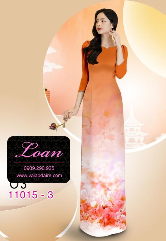 Vải áo dài hoa 3D