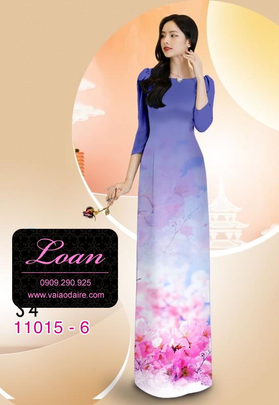 Vải áo dài hoa 3D