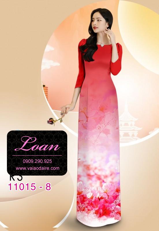 Vải áo dài hoa 3D