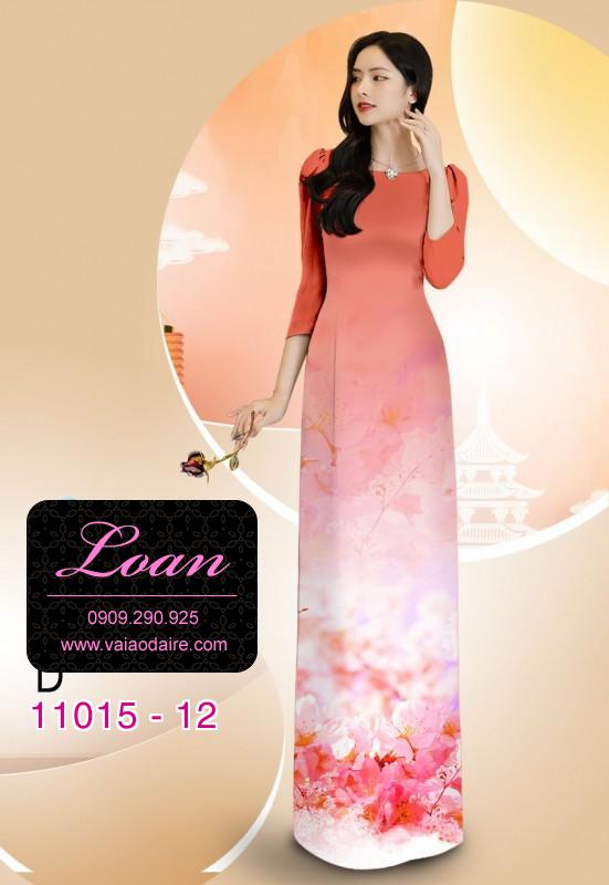 Vải áo dài hoa 3D
