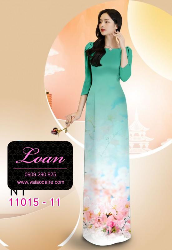 Vải áo dài hoa 3D