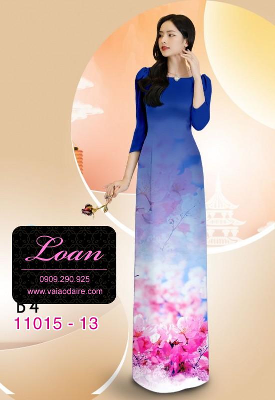 Vải áo dài hoa 3D