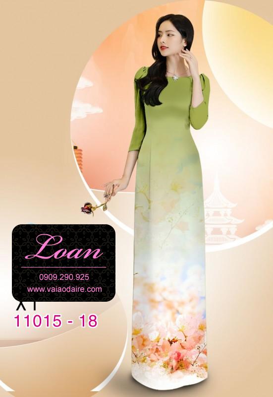 Vải áo dài hoa 3D