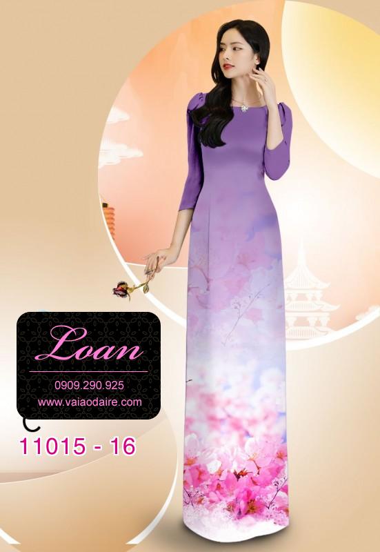 Vải áo dài hoa 3D