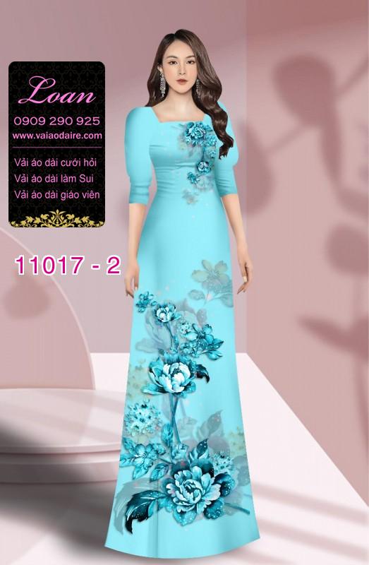 Vải áo dài hoa 3D