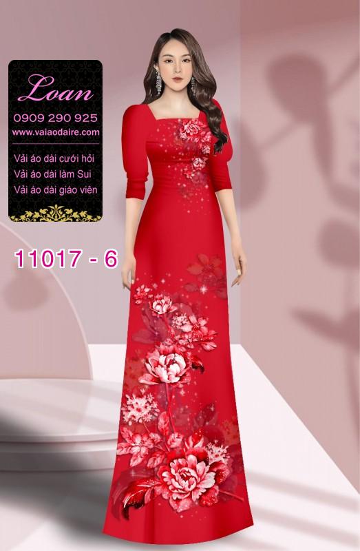 Vải áo dài hoa 3D
