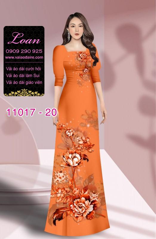 Vải áo dài hoa 3D