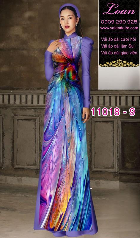 Vải áo dài hoa 3D