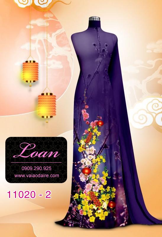 Vải áo dài hoa 3D