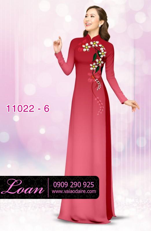 Vải áo dài hoa 3D