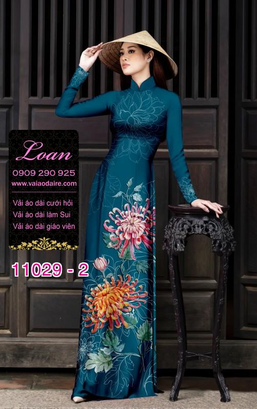 Vải áo dài hoa 3D