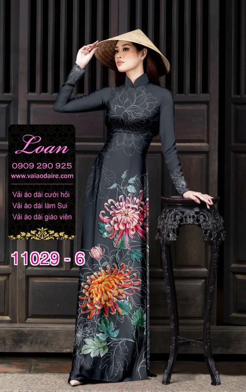 Vải áo dài hoa 3D