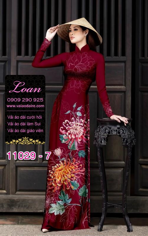 Vải áo dài hoa 3D
