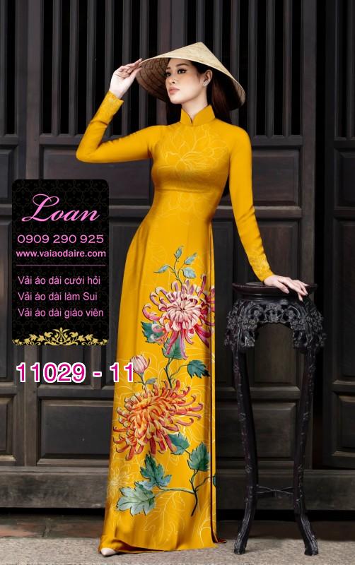 Vải áo dài hoa 3D