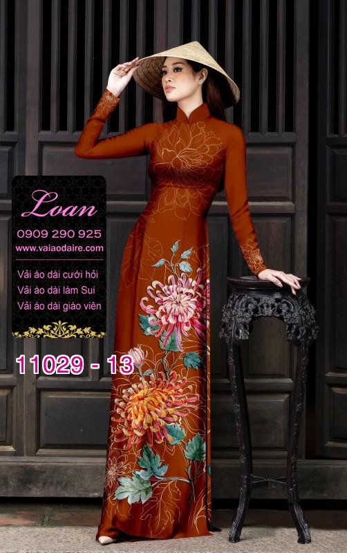 Vải áo dài hoa 3D