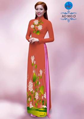 Vải áo dài cành hoa-DT 1103