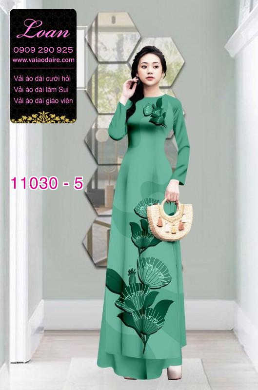 Vải áo dài hoa 3D