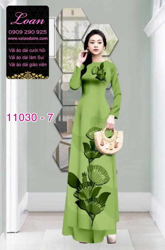 Vải áo dài hoa 3D