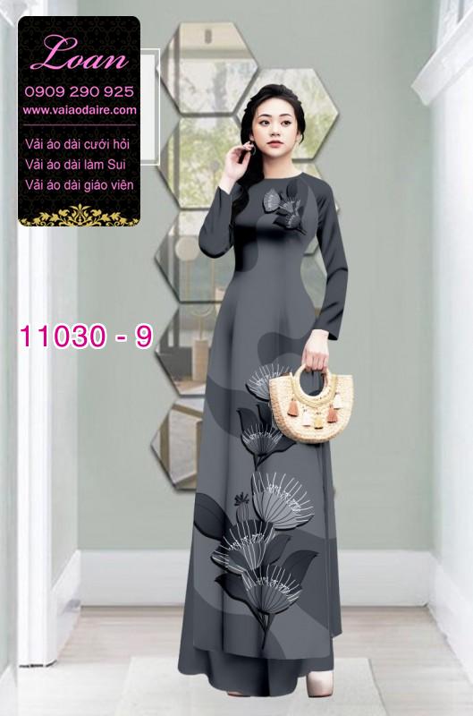 Vải áo dài hoa 3D