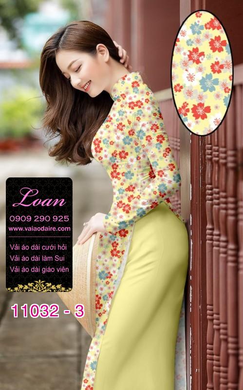 Vải áo dài hoa nhí Vải áo dài hoa nhí
