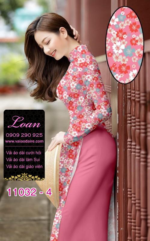 Vải áo dài hoa nhí Vải áo dài hoa nhí