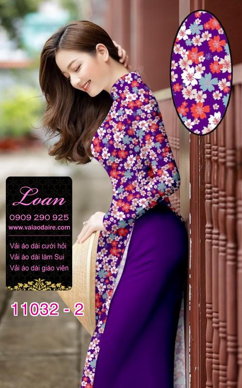 Vải áo dài hoa nhí Vải áo dài hoa nhí