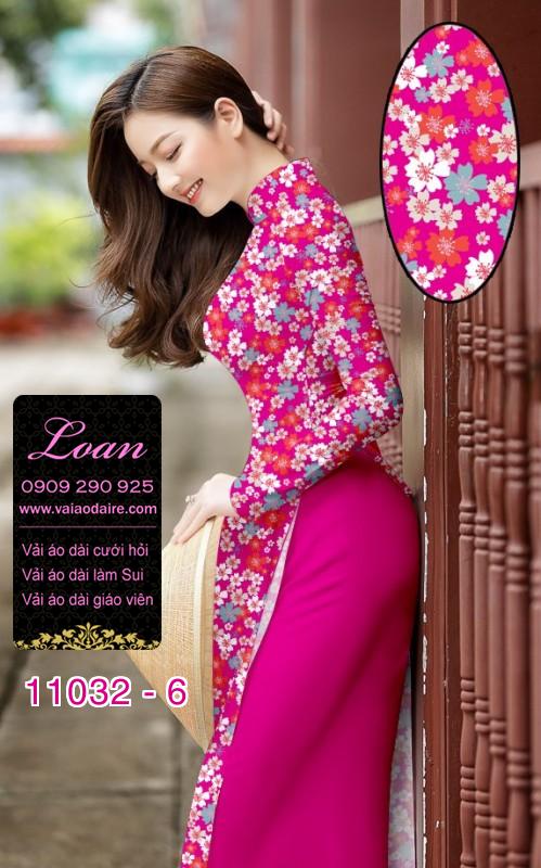 Vải áo dài hoa nhí Vải áo dài hoa nhí