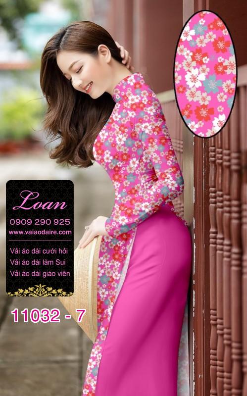 Vải áo dài hoa nhí Vải áo dài hoa nhí